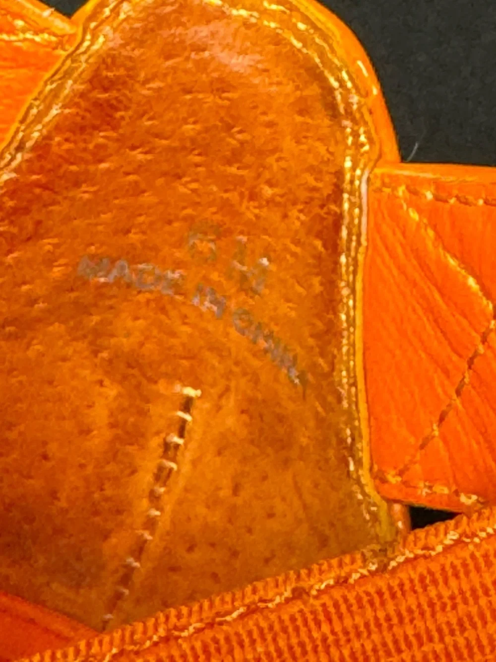 Curations Orange Patent Raffia Platform Wedge Sandals 6M Tropical Resort